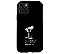 Chess Girl Jaque Mate como una Chica Reina Estrategia Poder Carcasa para iPhone 11 Pro