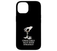 Chess Girl Jaque Mate como una Chica Reina Estrategia Poder Carcasa para iPhone 14