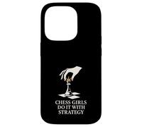 Chess Girl Jaque Mate como una Chica Reina Estrategia Poder Carcasa para iPhone 14 Pro