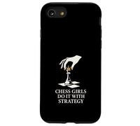 Chess Girl Jaque Mate como una Chica Reina Estrategia Poder Carcasa para iPhone SE (2020) / 7/8