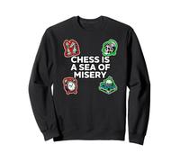 Chess Is A Sea of Misery Funny Board Gamer Sudadera