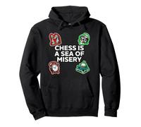 Chess Is A Sea of Misery Funny Board Gamer Sudadera con Capucha