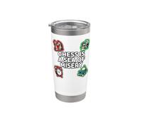 Chess Is A Sea Of Misery Funny Board Gamer Vaso térmico de acero inoxidable de doble pared