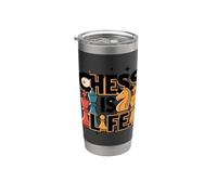 Chess Is Life Master Player Lover Teacher Expert Cita Vaso térmico de acero inoxidable de doble pared