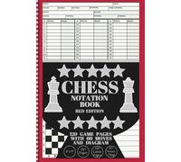 CHESS NOTATION BOOK: RED EDITION 129 Game Pages with 60 Moves and Diagram for Tactics and Strategies Notes; 6" x 9" in; for Chess Matches & Tournaments; Perfect Gift for Chess Lovers