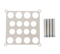 Chess Piece Making Stand | 16 - Hole Silicone Form Holder for International Chess Types | 4 - Leg Metal Frame with High Temp Tolerance | DIY Chess Crafting Tool