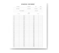 Chess Score: Record Up to 100 Games, Notation Sheets with Date, Opponent, Time Control & Results, 8.5" X 11" for Tournament & Practice Play