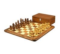 CHESS SET- 14" HANDMADE INLAID VERY HEAVY SOLID SHEESHAM WOODEN CHESS SET/BOARD K-7.5, Q-6
