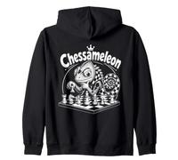 Chessameleon - Camaleón Divertido Jugando al ajedrez Sudadera con Capucha