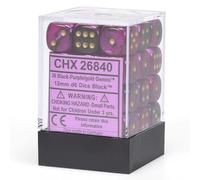 Dice Block with 36 d6 Gemini Black-Purple w/gold