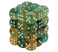 Chessex Bloque de dados de nebulosa 12mm d6 primavera con luz blanca (36 dados)