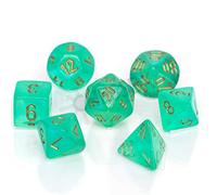 Chessex Borealis® Poliédrico Light Green/Gold Luminary 7-Die Set