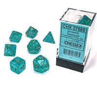Chessex Borealis Teal Luminary Dice Set Boxed [CHX27585]