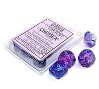 Chessex d10 Dice Set: Nebulosa Luminary - Nocturnal w/Azul (10)