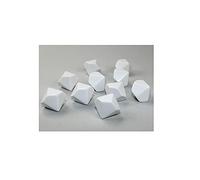 Chessex Dados poliédricos opacos blancos personalizables D10 (10 caras) 16 mm (5/8 pulgadas), paquete de 10