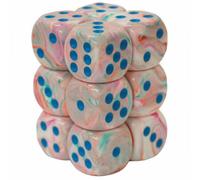 Chessex Festive Hexaedro de bloque de dados D6 de 16 mm, 12 piezas para mayores