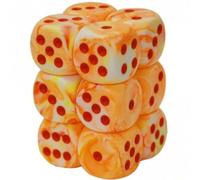 Chessex Festive Hexaedro de bloque de dados D6 de 16 mm, 12 piezas para mayores
