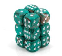 Chessex Juego de Dados de mármol Oxi-Copper D6 de 16 mm (Importación USA)