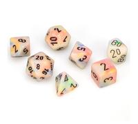Chessex - Mini Festive Polyhedral 7 Die Set - Circus Black