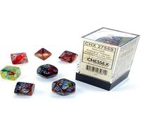 Chessex Nebula Polyhedral Dice Set Primary with Blue Luminary (Importación USA)