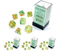 Chessex Nebula Polyhedral Dice Set Spring with White Luminary (Importación USA)