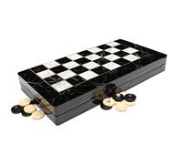 Chessgammon Juego de Backgammon de Madera Mármol - 19 Pulgadas