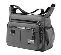 Chest bag Bag, Mens Sling Pack, Waterproof Oxford Cloth, Multi Layer Zippered Storage, Shoulder Pouch, Ideal for Keys Phones Wallets and Daily Commute 12.2x9.45x4.72 Inches