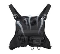 Chest Bag, Fanny Pack, Lightweight Outdoor Vest with Phone Holder Pouch, Adjustable Sports Gear 14.96x1.97x10.24 Inches for Camping Cycling Hunting Travel, Compact Workout Utility Gym Runners Women