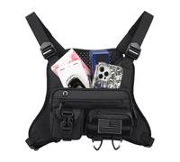 Chest Bag Men, Fanny Pack Vest, 14.96x1.97in Outdoor Sports Pouch, Lightweight Breathable Fabric, Adjustable Strap Design for Camping Hiking, Gym Workout, Biking Running, Travel Women Use