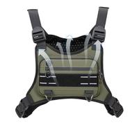 Chest Bag, Running Bag, Outdoor Vest, Waterproof Phone Holder, Adjustable Strap Design, Excellent for Ideal for Cycling, Fitness, Trail Running, Outdoor Trips, and Hunting Use, Verde oscuro,