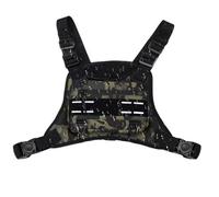 Chest Pack, Adjustable Running Vest, Front Training Utility Pouch, Black for Men, Multi-Functional Outdoor Gear Hiking, Rock Climbing, Fitness, Lightweight Sport Storage, c, Ver descripción, Ver