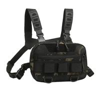 Chest Pack For Men - Oxford Cloth 24x16x6cm 20L | Portable Running Chest Bag, Back Mesh Backpack | Breathable Multi Functional Fanny Pack For Camping Trekking Fitness and Travel