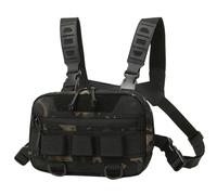 Chest Pack, Motorcycle Vest Bag, Fanny Pack, Breathable Back Mesh, Large Opening Zipper, Outdoor Travel or Hiking Use, Running Chest, 9.45x6.3x2.36