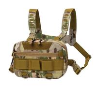 Chest Pack, Motorcycle Vest Bag, Fanny Pack, Breathable Back Mesh, Large Opening Zipper, Outdoor Travel or Hiking Use, Running Chest, 9.45x6.3x2.36