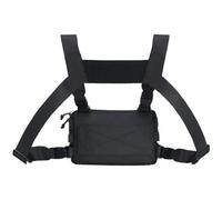 Chest Pack Outdoor Vest for Hunting & Cycling | Oxford Cloth, Black/Brown/Green, Adjustable Straps | Multi-Function Sports Bib With Multiple Pocket | Hands-Free Chest Bag for Men, Travel & Fishing