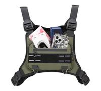 Chest Pouch For Men, Small Workout Bag, Waterproof Phone Holder Adjustable Pouch For Men, Outdoor Chest Bag Running Vest, Women Hunting Biking Travel Cycling Workout Jogging Runners, Verde oscuro