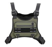 Chest Pouch, Running Bag Vest, Adorable Outdoor Waterproof Phone Holder, Adjustable Sling Pouch for Jogging Cycling Hiking Travel, Men, 25x5x15inch, Black, Camouflage, Dark Green