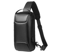 Chest Shoulder Backpack - Anti Theft Sling Bag for Men Women, Oxford Cross Body day pack, USB Charging Chest Pack, Password Lock Security Travel Hiking Bag, Waterproof Outdoor Shoulder Messenger