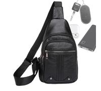 Chest Shoulder Bag, Travel Hiking Trunk, Pu Leather Backpack, Stylish Design, Comfortable Fit, 7.09x2.36x12.2 Inches, Perfect For Casual Outings, Shopping, And Adventures