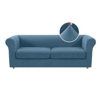 Chesterfield - Funda de sofá elástica con fundas de cojín separadas, tela gruesa para muebles de sala de estar, grande, 2 plazas, color azul tormenta, protección elegante y duradera