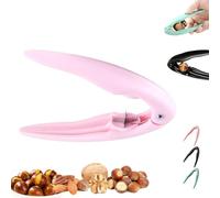 Chestnut Peeler,Plastic Handheld Chestnut Cutter Tool,Portable Multifunctional Chestnuts Walnut Nut Opener,Stainless Steel Strong, Sharp And Durable Nut Crackers for All Thin Skin Nuts (Pink)