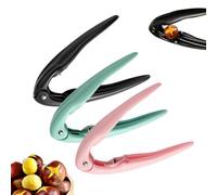 Chestnut splitter, multi-purpose nutcracker, comfortable grip, safely shells chestnuts in seconds, saves cooking time, ergonomic handle (3*Mix)