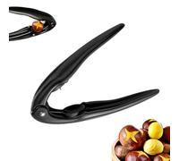 Chestnut splitter, multi-purpose nutcracker, comfortable grip, safely shells chestnuts in seconds, saves cooking time, ergonomic handle (Pink)