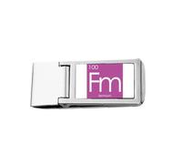 Chestry Elements - Cartera de bolsillo para mesa de época Actinide Ferum Fm Slim con clip para dinero, acero inoxidable