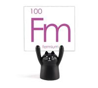 Chestry Elements - Mesa de época de actinide Ferum Fm, soporte para notas, diseño de gato negro