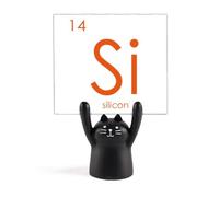 Chestry Elements - Mesa de época semetal de silicona si para notas, diseño de gato negro