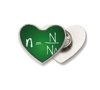 Chestry Kowledge - Broche de metal con forma de corazón, fórmula de sustancias