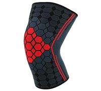 CheungLee - Rodilleras de nailon para correr, ciclismo, 1 pieza de entrenamiento físico, para baloncesto, voleibol (rojo, mediano)