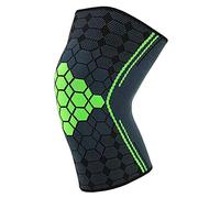 CheungLee - Rodilleras de nailon para correr, ciclismo, 1 pieza de fitness, correr, ciclismo, rodillera, para baloncesto, voleibol, color verde, grande