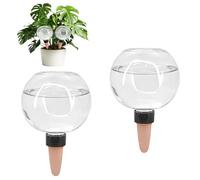 CheurYae Globos de riego de plantas, 500 ml de gran capacidad, dispositivos de riego de plantas con picos de terracota, globos de goteo de agua para interiores y exteriores, balcón, dormitorio (2)